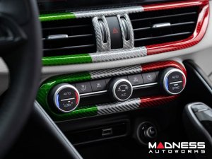 Alfa Romeo Giulia Interior Air Vent Trim - Carbon Fiber - LHD - Italian Theme - Pre '20 Models Alfa Romeo Giulia Interior Air Vent Trim - Carbon Fiber - LHD - Italian Theme - Pre '20 Models